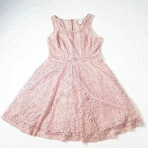 American Rag Lace flowy summer  Dress Pastel Rose M